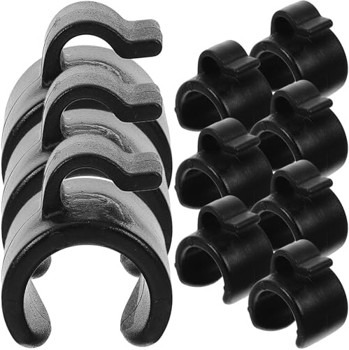 Adorainbow Mic Cable Clips 20Pcs Plastic Holder 25Mm for Pole Mount Cable Management on Wireless Mic and Live Streaming Stands