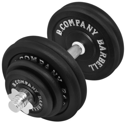 Guss Kurzhantel-Set 30Kg (1 x Kurzhantelstange 40cm, 2x1,25, 2x2,5 und 4x5Kg Hantelscheiben) Hantelset Hanteln Gewichte
