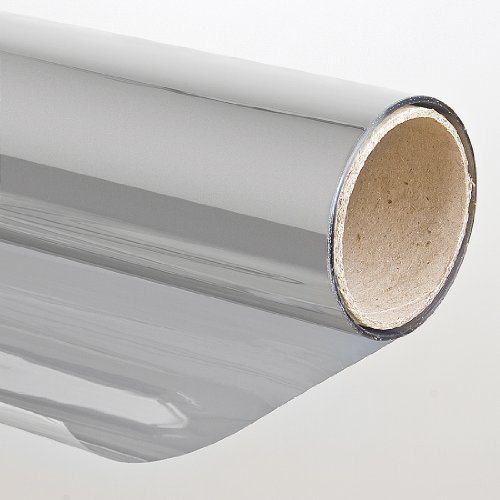 Folien-Gigant Sonnenschutzfolie Selbstklebend Fensterfolie Tönungsfolie für Fenster 75 x 300 cm silber