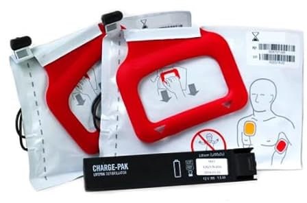 Physio Control CHARGE-PAK Set XL für LIFEPAK Defibrillator CR Plus/LIFEPAK EXPRESS - Elektroden & Batterie für Defi AED