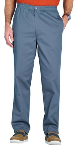 Chums Men's Cotton Rugby Trousers with Elasticated Waistband & Drawcord, Smart Casual Comfort Stretch Fitting Pants Airforce 38W / 31L