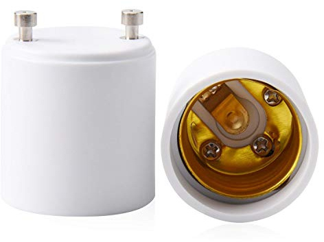 2 Pack JACKYLED GU24 to E26 Adapter, Up to 392℉ Heat Resistant