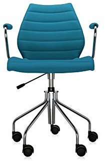 Kartell 02897RR Maui Soft Sessel, Plastik, blau, 52 x 85 x 58 cm