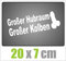 Dinger-Design Aufkleber GROßER HUBRAUM GROßER KOLBEN Sticker JDM OEM Tuning Decal Stickerbomb weiß