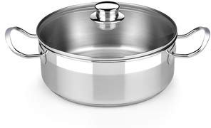 BRA Profesional | Cacerola con tapa de cristal 30 cm, acero inoxidable 18/10, sin antiadherente, full induction compatible con todos los tipos de cocina incluida inducción