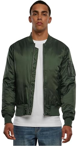 Urban Classics Basic Bomber Jacket, Giacca Uomo, Olive, 4XL Plus