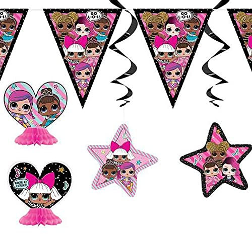 Unique Party Supplies 79100 LOL Überraschungsparty-Dekorationssatz - 7er Satz