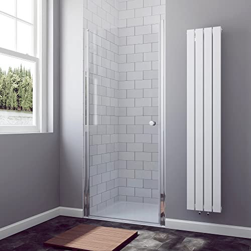 AQUABATOS® 90 x 195 cm Duschtür Duschabtrennung Nischentür Pendeltür Duschwand Schwingtür aus 6 mm ESG Glas mit Nano Beschichtung