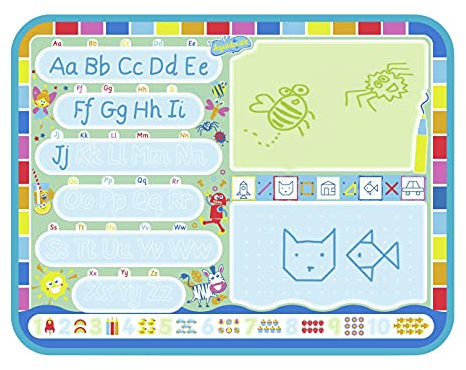 Aquadoodle My ABC Doodle Large Water Doodle Mat, Official Tomy No Mess Colouring & Drawing Game, Suitable for Toddlers and Children Aged 3, 4 & 5 +