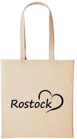 Huuraa Baumwollbeutel Rostock Geschenk Einkaufstasche Natural 10 Liter Baumwolle Rostock Accessoire