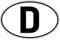 Generisch D Aufkleber Länderkennzeichen Deutschland Sticker Auto Motorrad LKW Boot Anhänger (1)