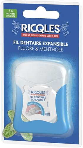 Ricqles – Filo interdentale espandibile, 40 m, ricqles