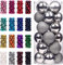 SWISSPACK Christmas Baubles Christmas Tree Decoration Ornaments 24pcs Shatterproof Balls for Xmas Hanging Decorations Festival Holiday Decor GOOD SIZE - 6CM (SILVER)