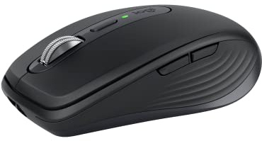 Logitech MX Anywhere 3S Compact Wireless Mouse, Fast Scrolling, 8K DPI Tracking, Quiet Clicks, USB C, Bluetooth, Windows PC, Linux, Chrome, Mac - Graphite - With Free Adobe Creative Cloud Subscription