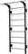 Potenza Sprossenwand mit Klimmzugstange Pull Up Bar Turngeräte Fitness Turnwand Klettergerüst bis 250kg Kletterwand Gym Sportgerät für Erwachsene Heim Turnhalle (Schwarz-Grau - mit Klimmzugstange)