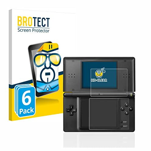 BROTECT Schutzfolie für Nintendo DS LITE | 6 Stück Transparenter Displayschutz Made in Germany Klare Displayschutz-Folie Clear Einfache Montage Case-Friendly