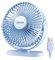 Gaiatop USB Desk Fan, 5.5 Inch Small Quiet Powerful 3 Speeds 90° Rotate, Personal Mini Portable Desktop Table Fans, Cooling for Home Office Car Travel Indoor Outdoor Blue