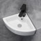 SYUFRE WC avec Lave Main Intégré Porcelaine en Porcelaine en Céramique Évier De Salle De Bain Moderne Sinon De Salle De Bain Porcelaine Céramique Corner Mini Moder (Color : Round Corner)