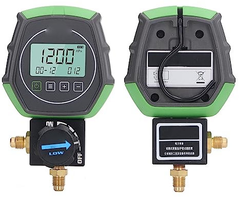 Testeur de Température de Pression Sous Vide à Manomètre Numérique avec 90 Réfrigérants, 3 Modes pour la Climatisation Automobile et Domestique