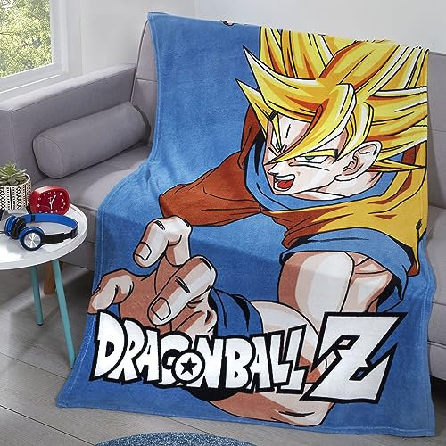 Coco Moon Dragon Ball Z Fleece Blanket | Official Dragonball Z Merchandise Blanket For Bed, Blanket For Sofa, Camping Blanket - Suitable for Kids Adults