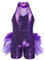 YiZYiF Body Danza Classica Bambina Paillettes Vestito da Latino Leotard Senza Maniche Costume Ballerina Pattinaggio Artistico Jumpsuit Viola 11-12 anni
