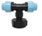 Connecteur fileté de réservoir IBC, adaptateur de réservoir IBC à trois voies, raccords de tuyau d'eau pour outils de raccords de tuyau d'arrosage (sortie en T 32 mm)