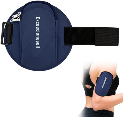 WisePoint Bracciale Smartphone, Oxford Panno Fascia da Braccio Portacellulare con Cinturino Regolabile, Fascia Sportiva da Braccio per Corsa, Campeggio, Escursioni (blu)