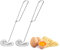 Spiralbesen Edelstahl, Spiralschneebesen Edelstahl 304 rostfrei, Spiralschneebesen Mini, Hochwertiger Saucenbesen für Mischen Schlagen Aufschäumen Milch Eier Cream (2PCS)