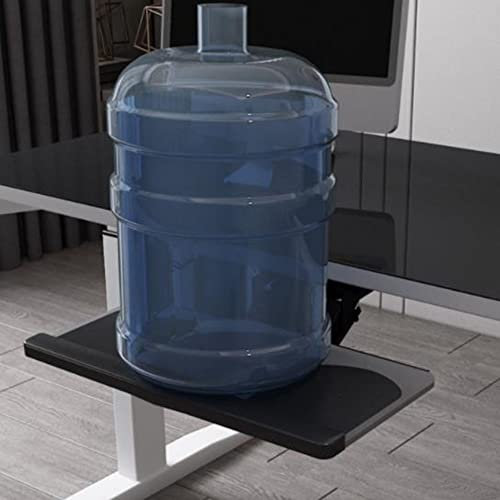 IUBGFTO 360° Rotation Keyboard Tray Under Desk,Adjustable Height Keyboard Stand,Ergonomic Keyboard Drawer 20/26/30inch for Office Work - White/Walnut (Black 75cm/30inch)