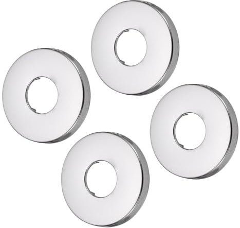 sourcing map 4pcs Shower Arm Flange 70mm/2.8 OD Escutcheon Plate Stainless Steel Round Plumbing Cover Plates for 25mm/1 Dia Water Pipe Faucet Decoration, Silver Tone