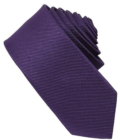 peiqiup Cravate Classique (150 * 5cm), Cravate Homme, Cravate pour Hommes Faite à la Main, pour Mariage Cravate d'affaires Formelle, Compris Boîte, La Couleur Violette
