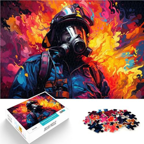 Puzzle 1000 Teile für Erwachsene, Feuerwehr-Puzzle, praktisches Spiel, 14,96 x 20,47 Zoll, verbessert das Gedächtnis für Teenager ab 14 Jahren
