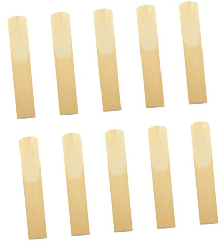 Mittelhärte Klarinette Traditionelles Schilf, Dünnes Vamp -Design für Klare Klang, Unabhängiger Schilfclip für Schüler 10 Teile Klarinette Schilf mit Plastikspeicher (Stärke 2.0)