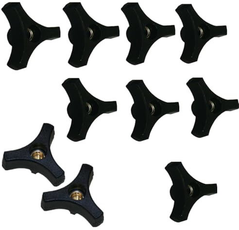 3/8-16 X 7/8 Male Thread Wing Nut Knob 2 inch Diameter with 2 inch Long Threaded Post for Lawn Mower, Woodworking Tools & Jigs, Clamps Umbrella Base, 10PCS Wing Nut Knob