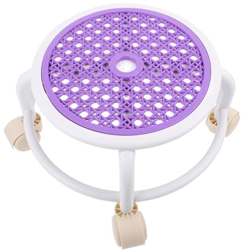 NUSITOU Rolling Stool with Wheels Multipurpose Plastic Small Foot Rest under Desk for Nail Salon Use and Home