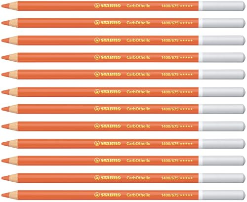 STABILO CarbOthello - Chalk-Pastel Pencil | Pack of 12 - French Red Ochre