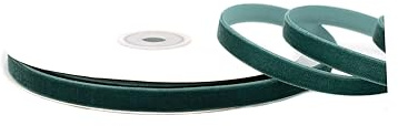 Creativery Samtband 10mm x 10m Rolle - Farbauswahl in 3/6/10/16/22/25/50mm - farbecht & waschbar - Schleifenband zum Nähen - Geschenkband zum Verpacken Dekorieren Basteln - Dunkelgrün 593