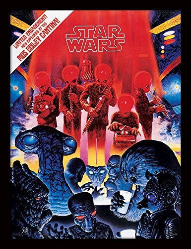 Pyramid International FP11371P-PL Star Wars (Mos Eisley Cantina) gerahmter Druck, 250 GSM Paperwrap MDF, Mehrfarbig, 44 x 33 x 4 cm