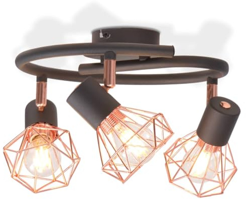vidaXL Deckenlampe 3 LED Glühlampen 12W Deckenleuchte Deckenstrahler Lampe