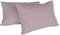 Italian Bed Linen Max Color Coppia di Federe Tinta Unita, 100% Cotone, Rosa Antico, 52 x 82 cm