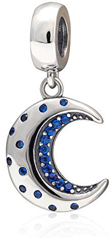 JiaRong Charms 925 Sterling Silber Mond Charm Sonne Stern Jahrestag Charm für Pandora Charm Armband
