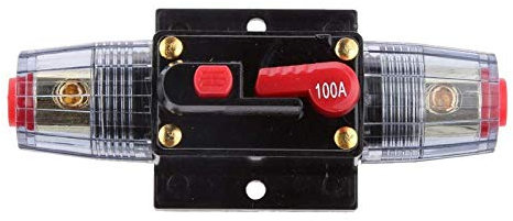 JZK 12 V - 24 V DC 100A interruttore a fusiblie riarmabile automatico interruttore termico ripristinabile fusibile in linea per audio inverter auto camper furgone moto gommone