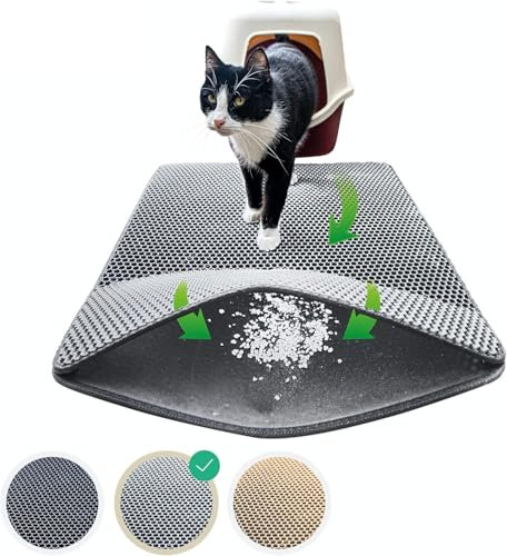 Katzenklo Matte 75x58 cm XXL Matte Katzentoilette, perfekte Katzenstreu Matte für die saubere Wohnung Katzenstreumatte Katzenmatte Katzenklo