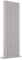 Milano Aruba - Light Grey Vertical Double Oval Panel Radiator - 1780mm x 590mm