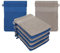 Betz 10 Stück Waschhandschuhe Frottee Waschhandschuh Palermo 100% Baumwolle Waschlappen Set Größe 16 x 21 cm Farbe blau-Stone