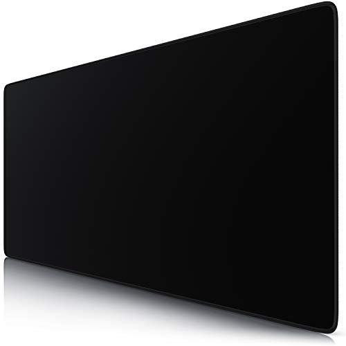 TITANWOLF - XXL Tappetino per Mouse da Gioco - Gaming Mousepad Extra Grande 900 x 400mm - Pad con Base in Gomma Antiscivolo - Spessore 3mm - Nero Black