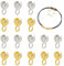 SUPERFINDINGS 40Stk Messing Perlenspitzen Platin & Golden Messing Offene Clamshell Umklappbare Perlenspitzen Knotenabdeckungen Endkappen Für Die Schmuckherstellung 6x11x7mm
