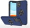 EYZUTAK Case for iPhone 11 6.1 inch, 360 Degree Rotation Magnetic Metal Finger Ring Holder Magnet Car Holder Inner Silicone with Camera Protection Glossy Anti-drop Hard Cover - Blue