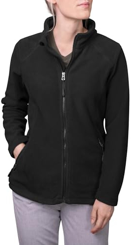 HRM 1202 Full-Zip Blouson Premium Micro Polaire I Veste Fonctionnelle Vêtements de Travail I Habits Femmes Haute Qualité et Durables, Noire, M Women's