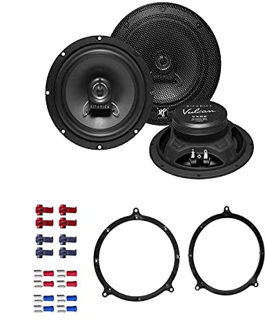 Hifonics VX 62 Lautsprecher mit Einbauset kompatibel mit Audi A4 Avant B5 (8D) 1995-2001 Türen vorne/hinten 360 Watt 165mm 2 Wege Koax